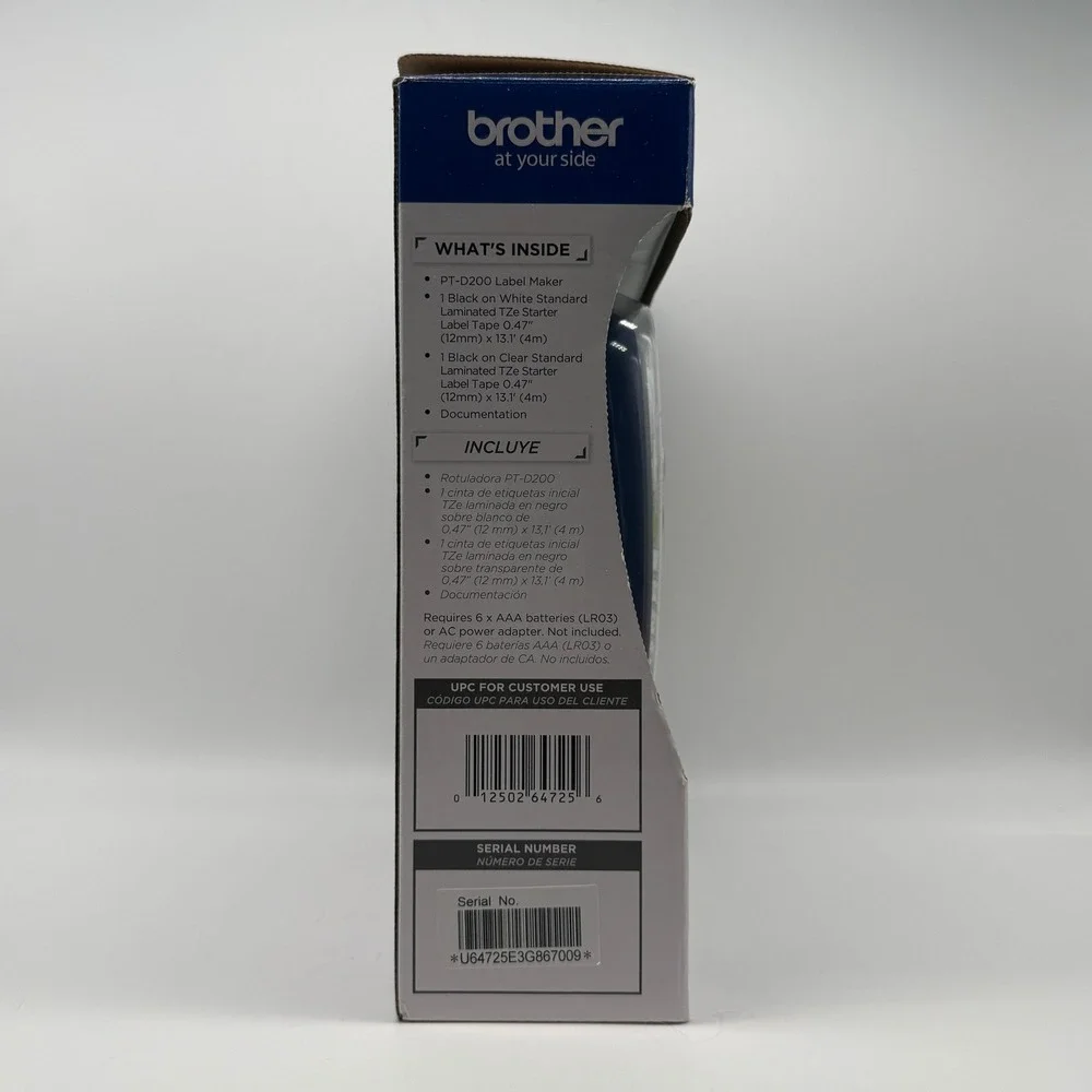 Brother P-Touch PT-D200G Desktop Label Maker Blue Grey New In Damaged Box